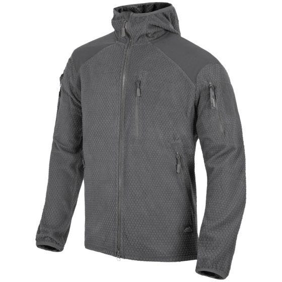 Helikon Alpha Hoodie Jacket Grid Fleece Shadow Gray
