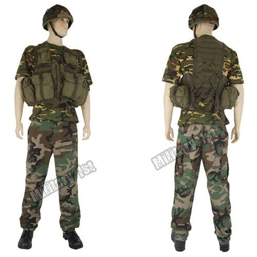 Plastic Helmet with Woodland Camo Cloth Cover