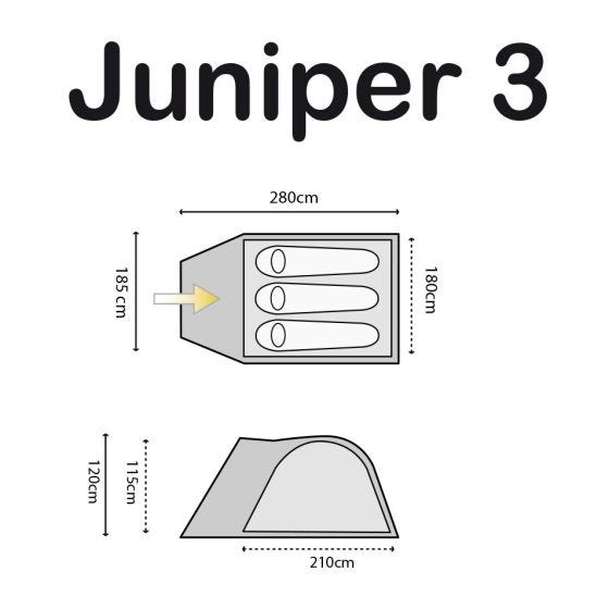 Highlander Juniper 3 Tent Deep Blue
