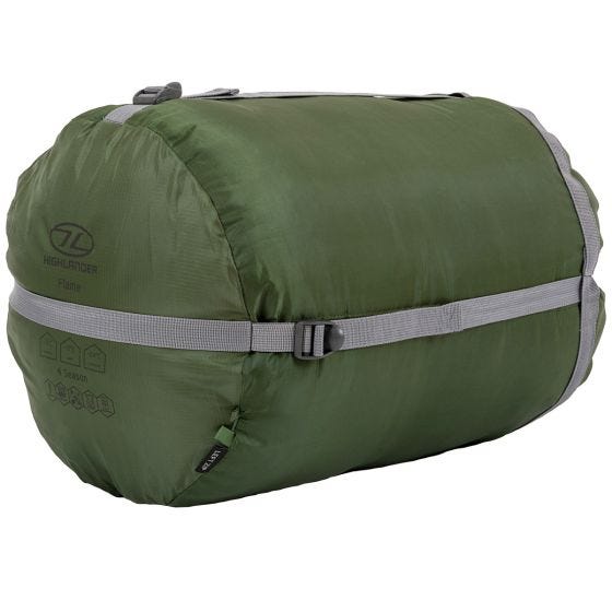 Highlander Phoenix Flame 400 Mummy Sleeping Bag Olive Green