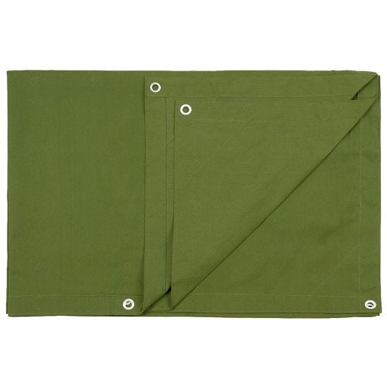 MFH Canvas Tarpaulin Metal Eyelets 365x487cm Olive