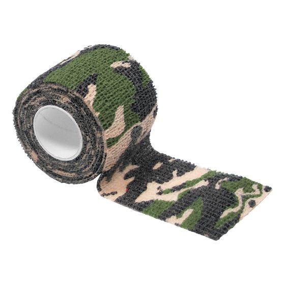 MFH Fabric Self Adhesive Camo Tape 5cm x 4.5m Woodland