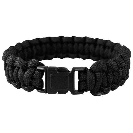 Mil-Tec Paracord Wrist Band 22mm Black