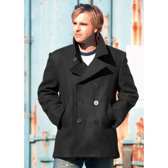 Mil-Tec US Navy Pea Coat Black