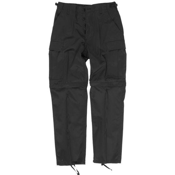 Zip-Off Combat Trousers Black