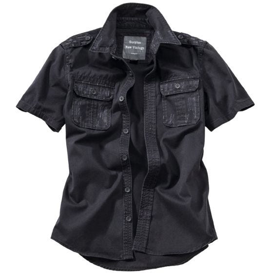 Surplus Raw Vintage Short Sleeve Shirt Black