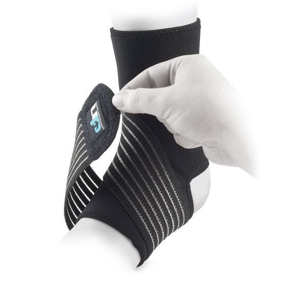 Ultimate Performance Neoprene Ankle Support with Straps Black