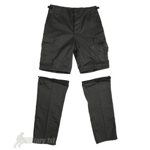 Zip-Off Combat Trousers Black